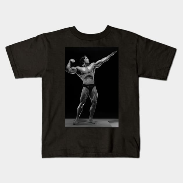 Arnold Schwarzenegger : Physique Goals & Motivation Kids T-Shirt by Fit-Flex